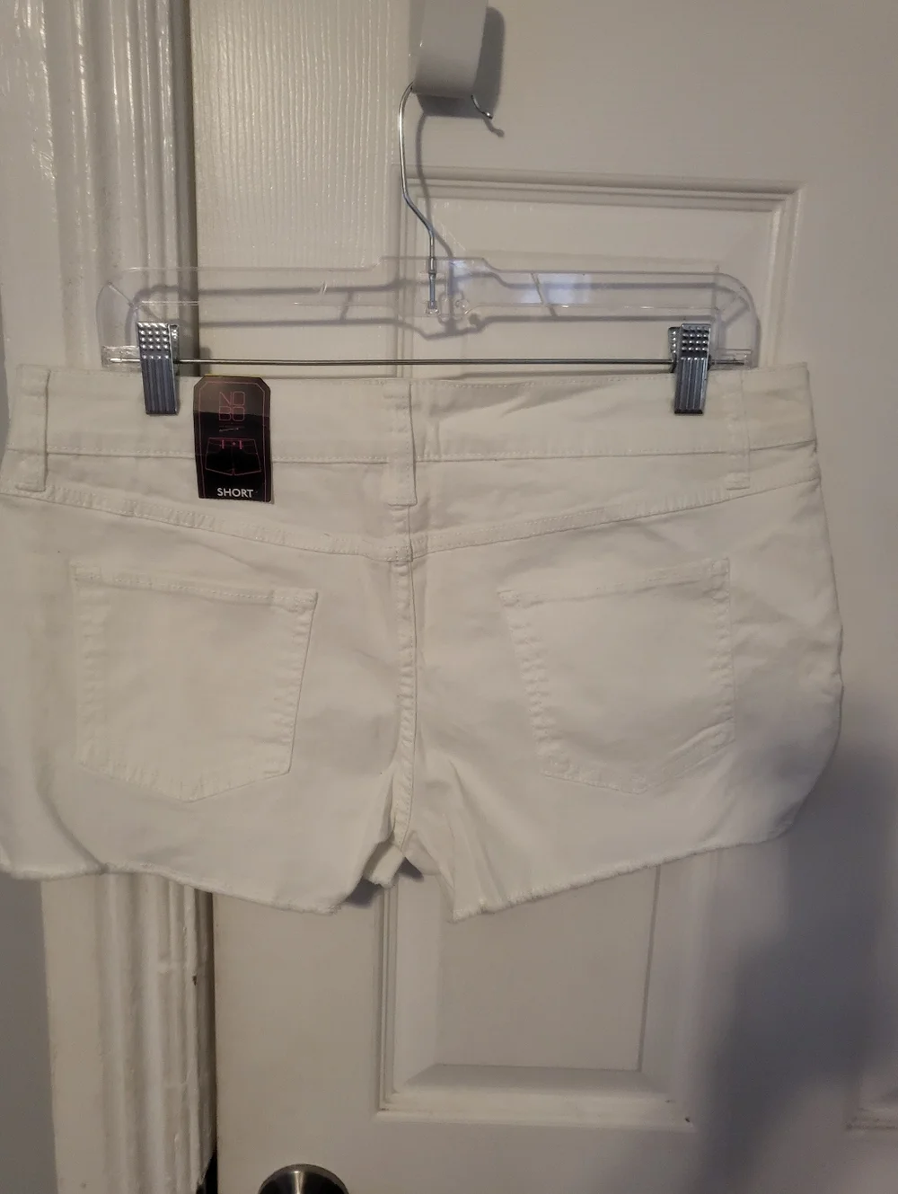 NWT No Boundaries White Denim Short Shorts